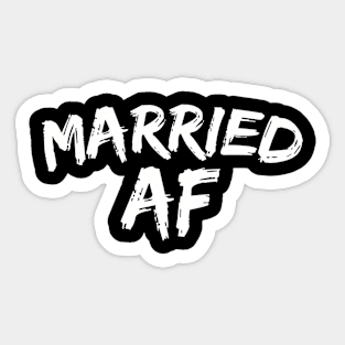 Married Husband And Af Quote Sticker